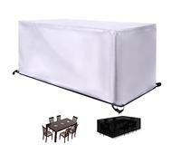 Outdoor Garden Furniture Cover 210x100x95cm 600D Oxford Fabric Waterproof UV-Resistant Rectangular Table Protector Secure Locking Straps Various