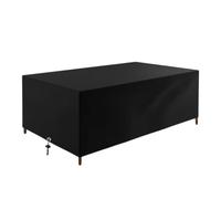 Outdoor Garden Furniture Cover, Waterproof 420D Oxford For Table And Sofa | Patio, Rattan, Square, Rectangular, PU Coated, UV Resistant, Windproof(Black,300*250*90CM)