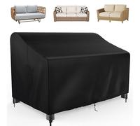 Outdoor Garden Furniture Covers Waterproof: 420D Oxford Windproof Porch Patio Outdoor Garden Furniture Covers for Winter - 125 x 63 x 72cm Rectangular - Rattan Sofa Couch Loveseat Backyard Deck