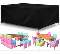 Outdoor Garden Furniture Covers Waterproof, 50x50x38cm Heavy Duty Patio Furniture Set Cover for Outside, Rattan Sofa Cover for Patio Table and Chair Set Rectangular