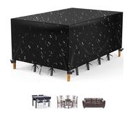 Outdoor Garden Furniture Covers Waterproof, Anti-UV, Tear-Resistant, Upgraded 420D Oxford Outdoor Table Cover for Patio Chair and Table Rattan Sofa Rectangular/Square 287x155x82cm