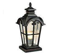 Outdoor Garden Glass Column Cap Lamp Retro Style LED Solar Lamp Post Decoration External Waterproof Lamppost Cap Light Fixture for Fences, Terraces, Paths, Yards, Walkways, Lawns