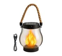 Outdoor Garden Lights - Waterproof Hanging Lanterns with Flickering Flame, Suspended Fire Fighting | Soolari and USB Charging Halloween Decoration for the Garden of the Garden