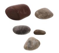 Outdoor Garden Pebbles 500g Pebble Stepping Stones for Landscaping | Rounded Flat Oval Shapes, Drainage Support and Slip-resistant Stability, for Planters, Soil and Zen Garden Random Color