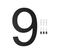 Outdoor Garden Plaque with Shadow Effect Home Visibility House Garage Floating Gate - Black Abs Weather-Resistant 8 Inch for Address or Numbers Modern Clear(4)