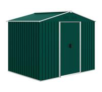 Outdoor Garden Roofed Metal Storage Shed Tool Box Sliding Doors