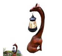 Outdoor Garden Solar Statue,Solar Light Animal Statue | Decorative Giraffe Figures with Solar Lantern,Funny Resin Ornament Energy-Saving Lighted Garden Decor