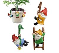 Outdoor Garden Statue - Gnomes Sculpture Climbing Trees | Miniature Gardening Gnomes Figurines, Extravagant Garden Decoration For Dwarfs, Ornaments, M