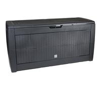 Outdoor Garden Storage Box Chest Cushion Equipment Lid Shed Plastic 310L Black