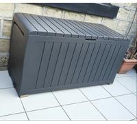 Outdoor Garden Storage Box Lockable Waterproof Chest Weatherproof Patio Bench UK