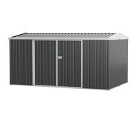 Outsunny 14 x 8ft Outdoor Garden Metal Storage Shed with Lockable Door, Tool Storage Box for Garden, Patio and Lawn, Grey