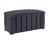 Strata 322L Heavy Duty Garden Storage Box / Seat, Lockable Trunk Grey
