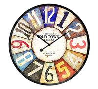 Outdoor Garden Wall Clock, 23 Inch Large Round Garden with Large Arabic Numerals Silent