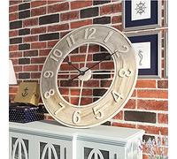Outdoor Garden Wall Clock - Waterproof Large 60CM Arabic Numerals Wrought Iron Open Face Metall Vintage Clock Weatherproof for Garden Wall Mounting