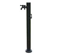 Outdoor Garden Water Column Decorative Black Stainless Steel 304 Faucet Vertical Fire Hydrant Design Durable Ground Water Fountain Stylish Water Feature for Gardens