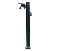 Outdoor Garden Water Column Decorative Cylindrical Stainless Steel Fire Hydrant Faucet with Double Outlet for Hose Connection Ideal for Patio and Lawn Use