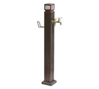 Outdoor Garden Water Column Faucet Brass Vertical Solar Taps with Adjustable LED Lighting Heat Retention & Anti-Freeze for Irrigation & Washing.