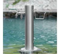 Outdoor Garden Water Column Faucet - Decorative Self-Supporting Stainless Steel Fountain Frost-Resistant for Irrigation (Silver 4 20.5 X 50 cm)