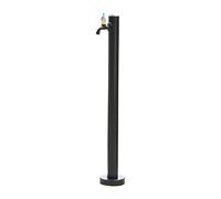 Outdoor Garden Water Column Faucet Free-Standing Vertical Hose Support Easy Installation Ideal for Villa Courtyards and Gardens Durable Black Finish.
