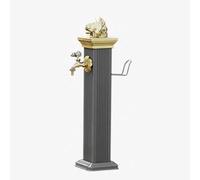 Outdoor Garden Water Column Faucet - Square Fountain with Anti-Freeze Aluminum Alloy Ground-Mounted for Farm Ranch & Backyard Use (Gray 72 cm/28 in)