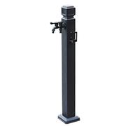 Outdoor Garden Water Column Faucet - Square Vertical Anti-Freeze Fountain with Spray Gun (Black 95 cm/37 in) for Efficient Watering and Stylish Landscaping