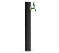 Outdoor Garden Water Column Faucet Stainless Steel Self-Supporting Fire Hydrant 20.5 x 50 cm Ideal for Irrigation and Washing Stylish Black Design
