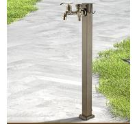 Outdoor Garden Water Column Faucet - Vertical Stainless Steel Retro Water Dispenser for Irrigation & Car Washing (Black A)