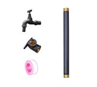 Outdoor Garden Water Column Faucet24In Antifreeze Vertical Design Floor Mounted for Efficient WateringBlack Cylinder for Outdoor Use