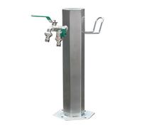 Outdoor Garden Water Column, Stainless Steel Floor Mounted Water Tap with Hose Hanging Bracket, Freestanding Garden Faucet & Fountain for Outdoor Use (Height: 50cm)