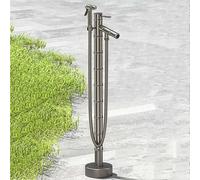 Outdoor Garden Water Column with Ancient Bamboo Design, Weatherproof and Rustproof Stainless Steel Faucet for Terrace Use