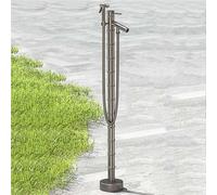 Outdoor Garden Water Column with Ancient Bamboo Design, Weatherproof and Rustproof Stainless Steel Faucet for Terrace Use