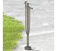 Outdoor Garden Water Column with Ancient Bamboo Design, Weatherproof and Rustproof Stainless Steel Faucet for Terrace Use