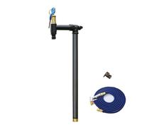 Outdoor Garden Water Column with Faucet 27.5in Vertical Water Dispenser Double Outlet Hydrant with Spray Gun Hose for Efficient Irrigation and Gardening