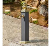 Outdoor Garden Water Column with Faucet and Spray Gun, Vertical Antifreeze Design for Decorative Fountain and Hydrant Use