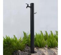 Outdoor Garden Water Column with Stainless Steel Faucet, Freestanding Hexagonal Design, Round Thick Base, Easy Installation, Perfect for Patios and Gardens