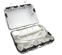 Outdoor/Garden Weatherproof Enclosure with 4 Way Mains Power Extension Lead