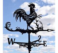 Outdoor Garden Yard Wind Vane Weathercock - Easy to Assemble Weather Veins for Roofs, Garden Weather Vanes for Yard Wind Direction Indicator