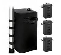 Outdoor Gazebo Weights - 4 Pack 1000D PVC Heavy Du Tent Weights with Handles & Str for Garden Umbrellas, Pop-up Tents, Canopies (Black, 15L)