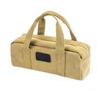 Outdoor Gear Storage Bag 35cm for Hiking Adventures | Reinforced canvas fabric, PVC moisture barrier, 35x13x12cm size, fits tent stakes, for rugged outdoor use(Khaki)