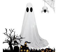 Outdoor Ghost Decorations, Outdoor Ghost Decorations | Large White Fabric Ghosts Illuminated Ghosts Spooky Outdoor Decor with LED String Lights for Haunted House