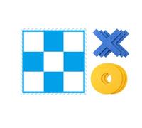 Outdoor Giant Yard Game, Portable Strategic Lawn Game for Camping or Garden, Foldable Chess Style Board with Large Pieces, Fun Party Toy for Birthday, Picnic, Family Gathering