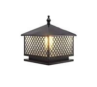 Outdoor Glass Pillar Lantern Lawn Lights Garden Lawn Lamp Waterproof Landscape Lighting Post Light Park Floor Lamp Street Post Light E27 Decoration Illumination Post Lights/25Cm