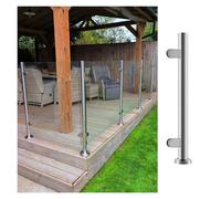 Outdoor Glass Railing Balusters Durable Safety Fence Columns for Modern Terraces & Commercial Spaces Stylish & Secure Decking Solutions