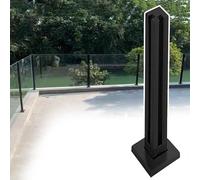 Outdoor Glass Railing Post for Balustrade - Durable Black Terminal Connector for Corridor, Loft, Balcony, Garden, Terrace, and Patio - Ideal for Modern Spaces