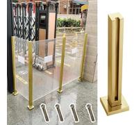 Outdoor Glass Railing Post Kit Gold Finish Complete Deck & Porch Railing HardwareConcrete & Wood Surface Easy Install Accessories Included