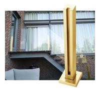 Outdoor Glass Railing Post - Square Glass Balustrade System for Decks, Stairs & Platforms - Durable Guardrail Columns for Elegant Safety & Style in Your Home