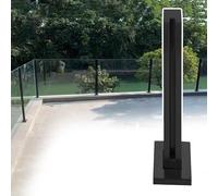 Outdoor Glass Railing Posts for Balconies, Patios & Gardens - Durable Black Terminal Connector for Corridors & Lofts - Modern, Stylish Safety Solution