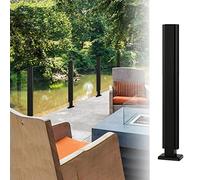 Outdoor Glass Railing Posts Kit - High-Temperature Resistant Balustrade with Easy Install Glass Connector Clips for Patios and Gardens