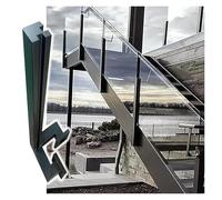 Outdoor Glass Railing System for Stairs 80105 cm Height Safety Column for Internal & External Use Ideal for Terraces Balconies and Attics.