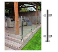 Outdoor Glass Railings Balustrade, Heavy Duty Safety Fence Column for Modern Home and Commercial Decking Patio